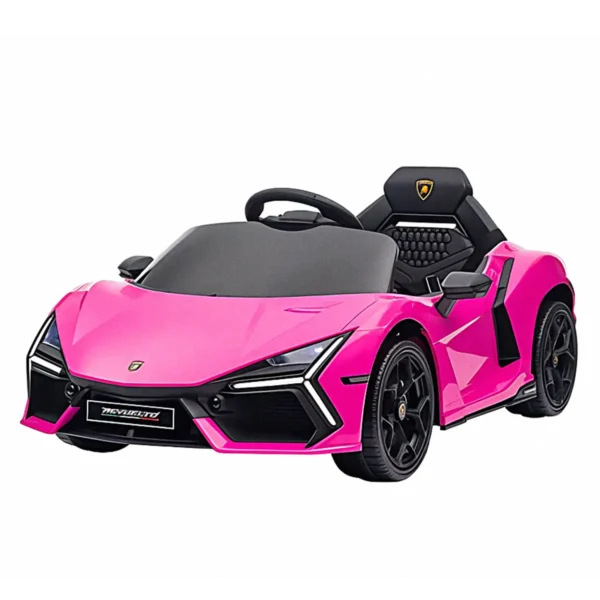 Lamborghini Revuelto 12V Licensed Electric Ride-On Car for Kids Pink