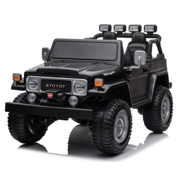 24v 4WD Licensed Toyota FJ-40 SUV Kids Ride On Electric Toy Car -Black